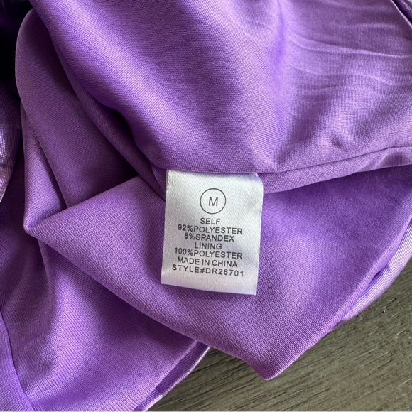 NWT Purple Metallic Neptune Mini Dress Corset Strapless Fashion Nova M - Picture 10 of 12